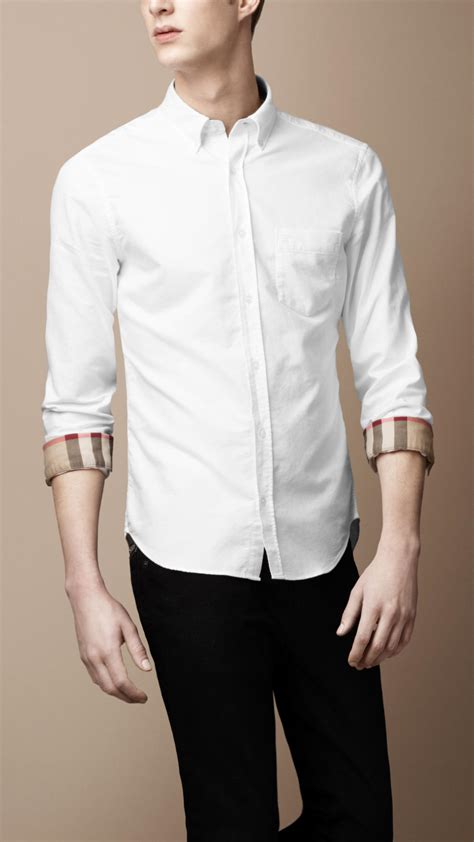 white burberry button down|Burberry button down sale.